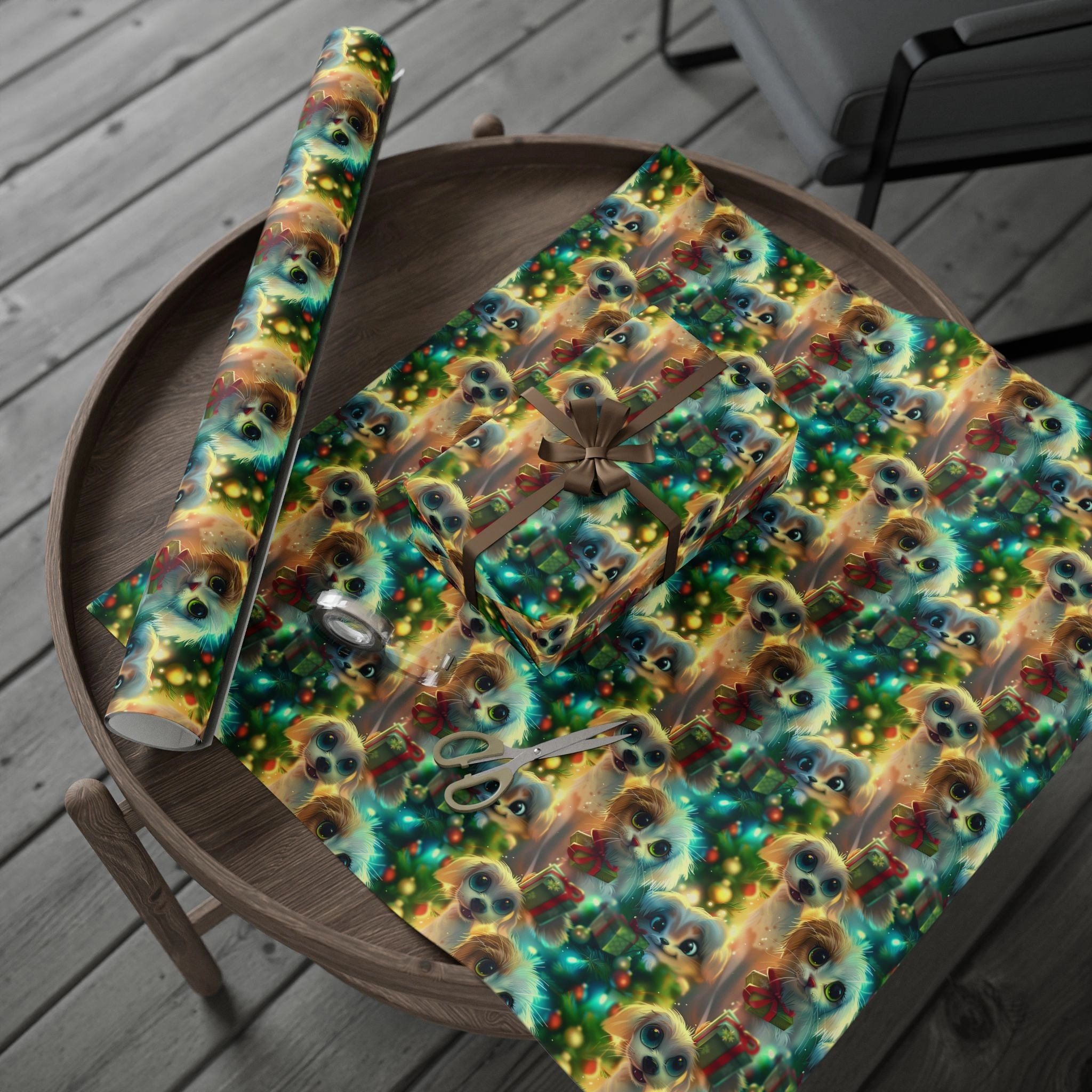 Puppy & Kitten Wrapping Paper