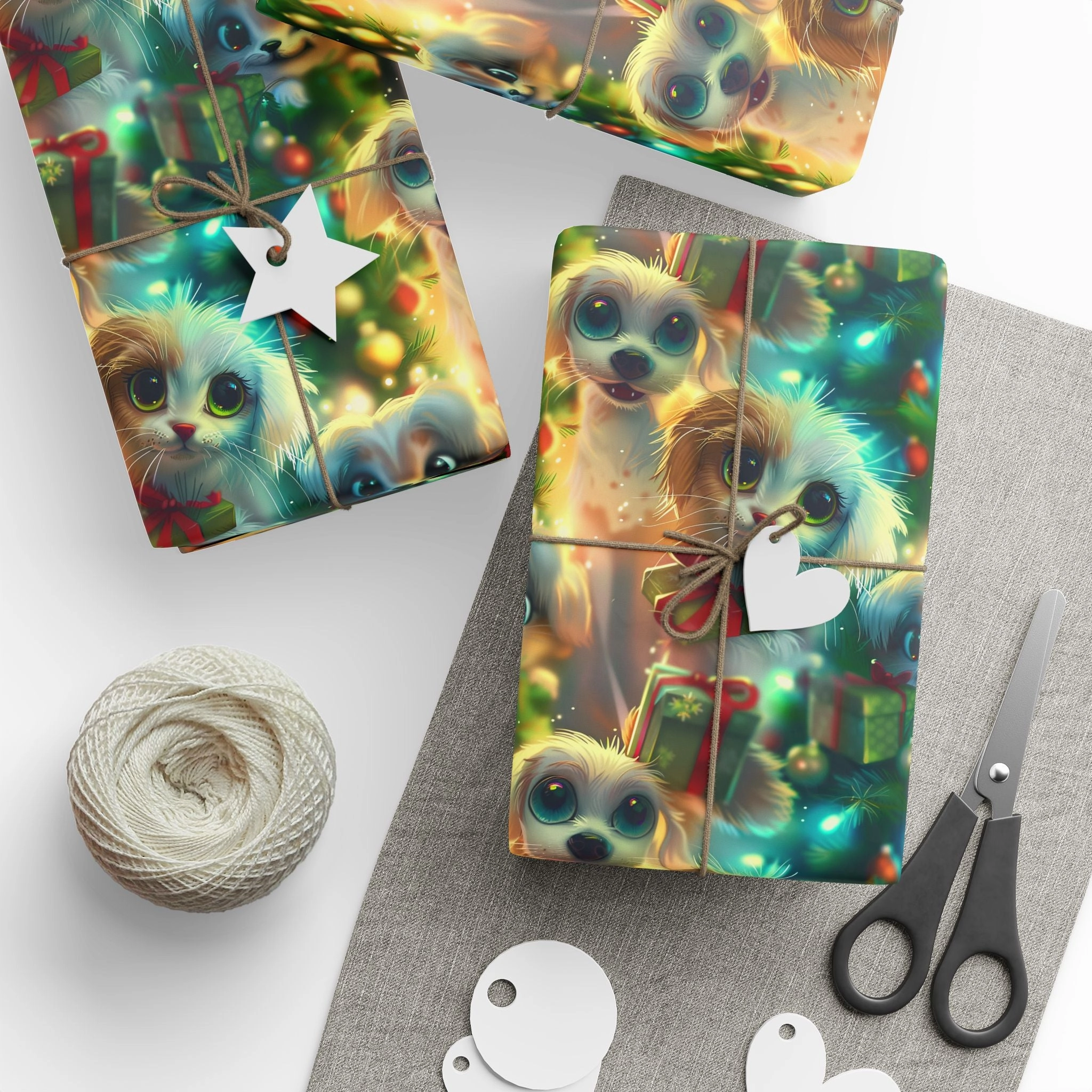 Puppy & Kitten Wrapping Paper