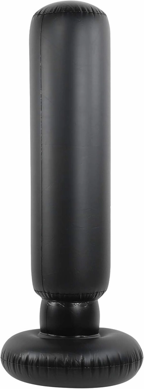 PVC Inflatable Punching Bag Column Thickening Boxing Pillar Bag Fitness Tool 1.6m (Black), HYEIUIRA3v52rbfywg