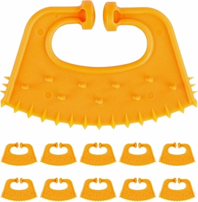 QMARK Calf Weaner, Cattle Cow Weaning Tool, Farm Livestock Bovine Nose Clip, Cow Nose Thorn Milking Stop - 10 Pack (Orange)