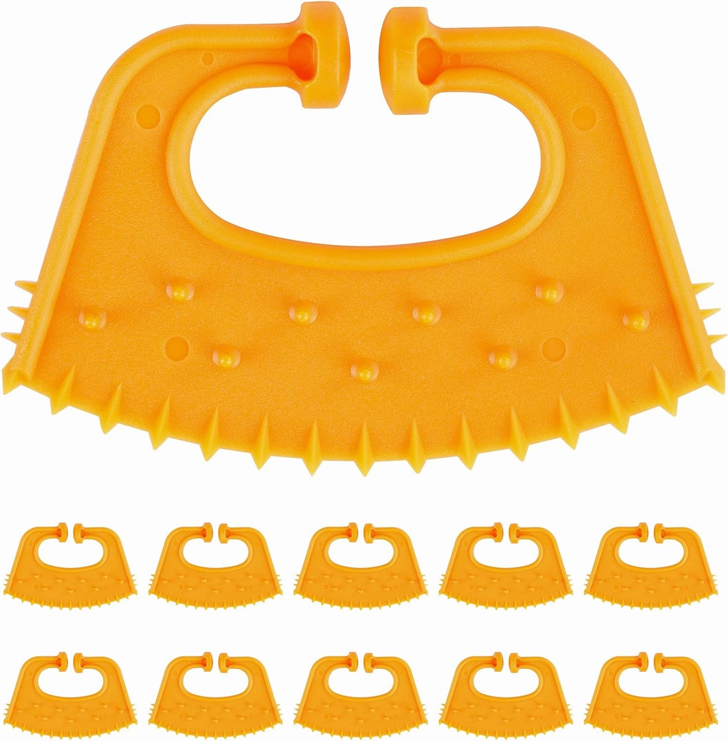 QMARK Calf Weaner, Cattle Cow Weaning Tool, Farm Livestock Bovine Nose Clip, Cow Nose Thorn Milking Stop - 10 Pack (Orange)