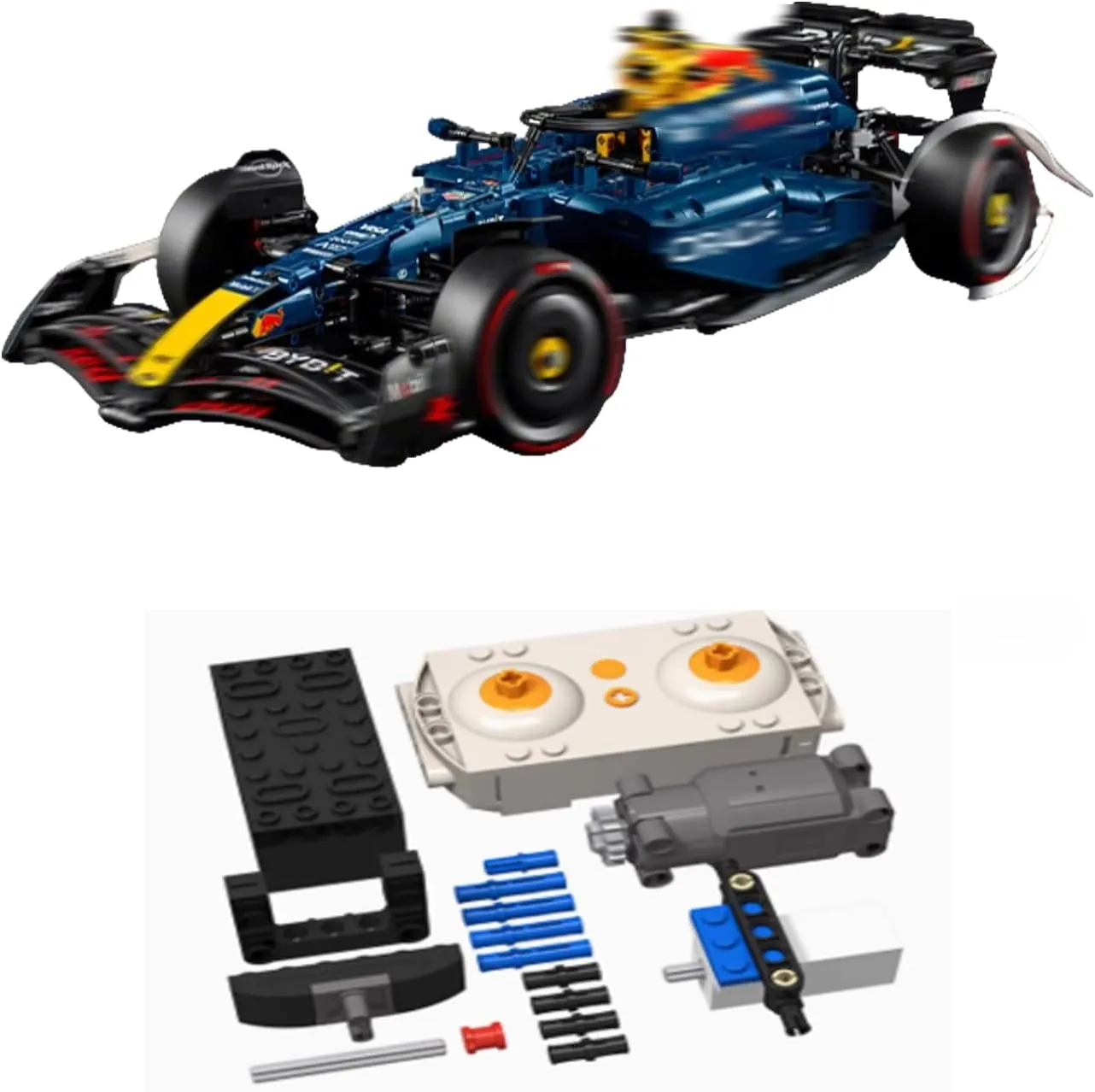 Racing Car Power Pack Kit Compatible 42206 F1 Racing Car Electric Motor Remote Control Rechargeable Battery Speed Conversion Kit