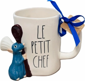 Rae Dunn Ratatouille Coffee Mug, Le Petit Chef with Remy Figure