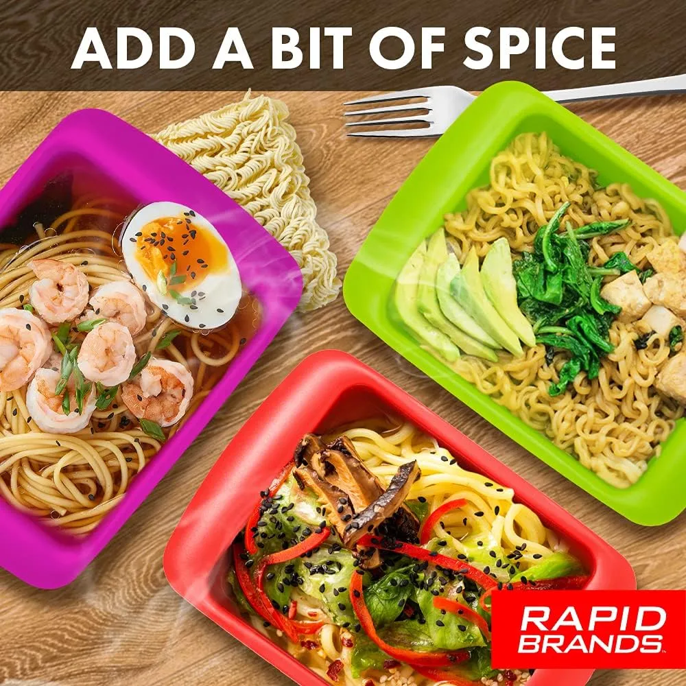 Rapid Ramen Cooker | Microwavable Cookware for Instant Ramen | BPA Free and Dishwasher Safe | Perfect for Dorm, Small Kitchen or Office | Teal, 2 Pack