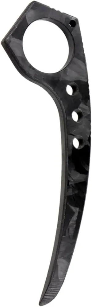 Raptor Talon Karambit Knife, Carbon Fiber Claw, Pocket Fixed Blade, Tactical Combat Trainer Tool, No Cutting Edge, for Practice Training and Play, Gifts for Adults Teens (Carbon Fiber Marbling)