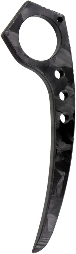 Raptor Talon Karambit Knife, Carbon Fiber Claw, Pocket Fixed Blade, Tactical Combat Trainer Tool, No Cutting Edge, for Practice Training and Play, Gifts for Adults Teens (Carbon Fiber Marbling)