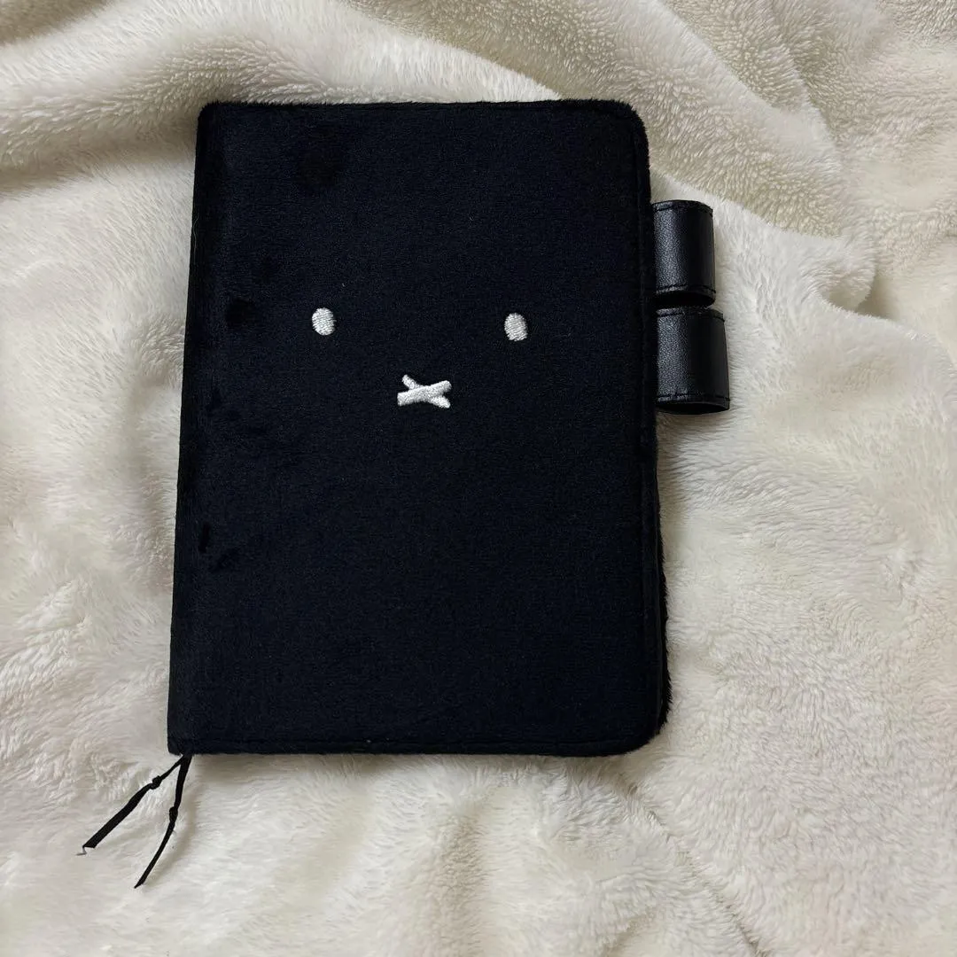Rare Overseas limited Miffy notebook cover A6 black Used in Japan