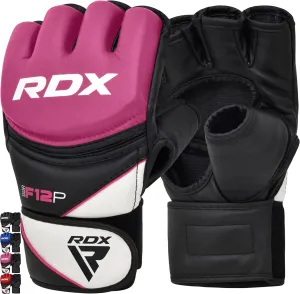 RDX Women's MMA Gloves Grappling Martial Arts Sparring Punching Bag Cage Fighting Maya Hide Leather Mitts Combat Training