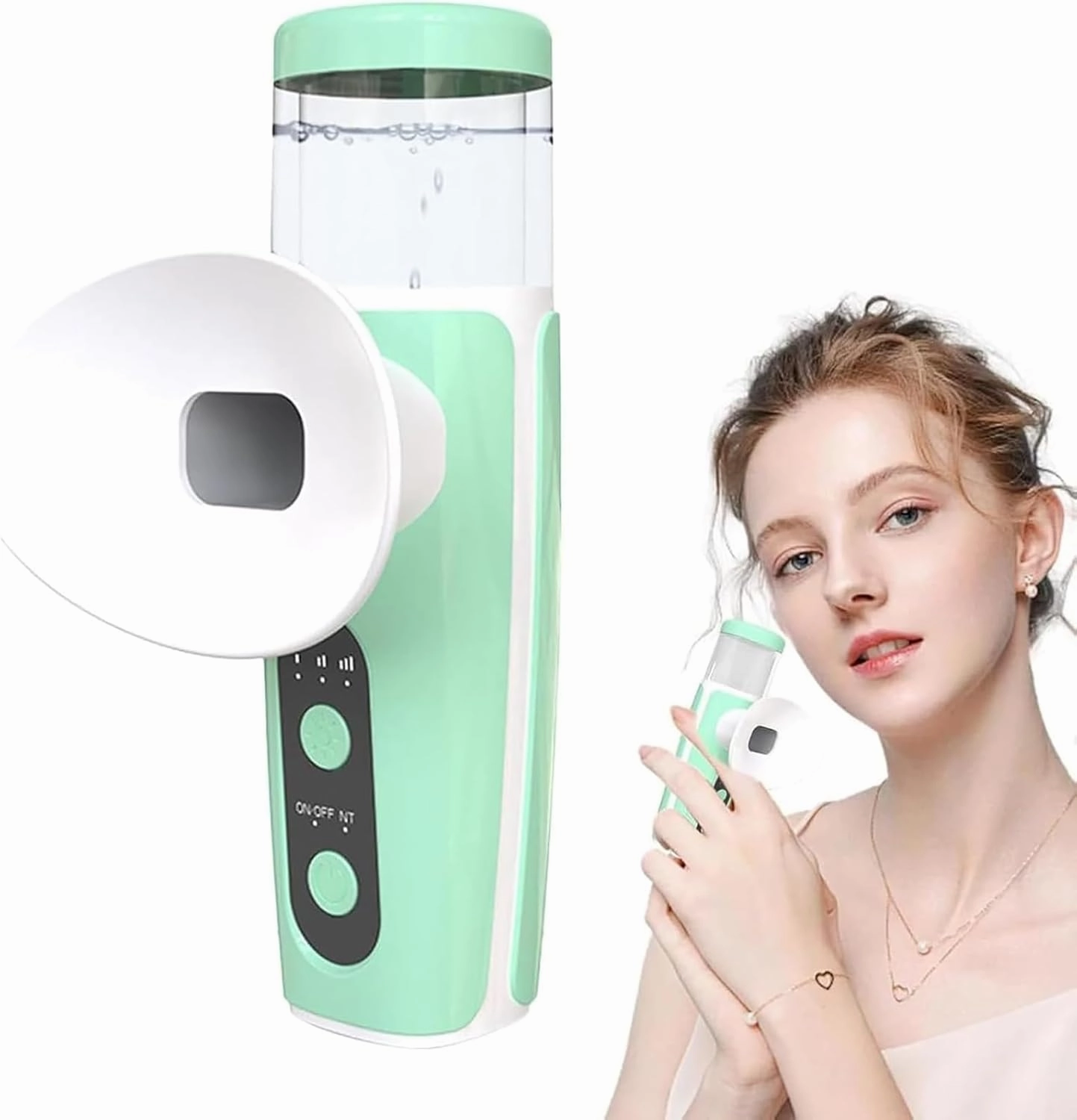 Rechargeable Mist Sprayer for Dry Eye, Cool Mister Eye Steaming Device with 20ml Water Tank Capacity, 3 Temperature Modes & Hot and Cold Compress Modes Adjustable, for Eyelid, Eye Skin SPA