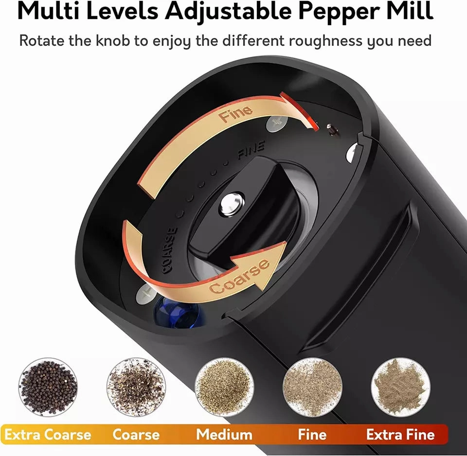 Rechargeable Salt and Pepper Mill Set by Sharper Image