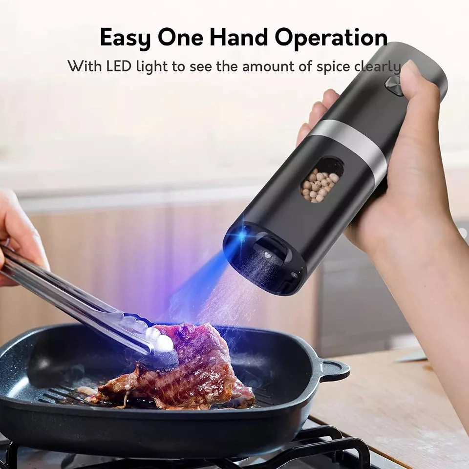 Rechargeable Salt and Pepper Mill Set by Sharper Image
