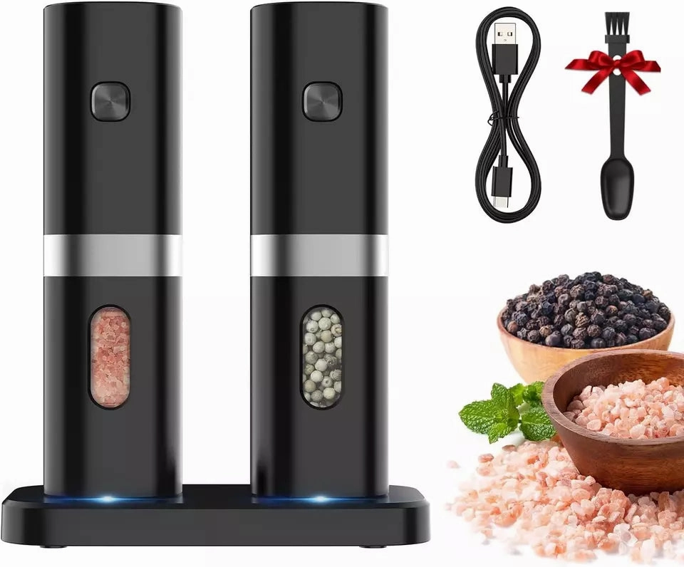 Rechargeable Salt and Pepper Mill Set by Sharper Image
