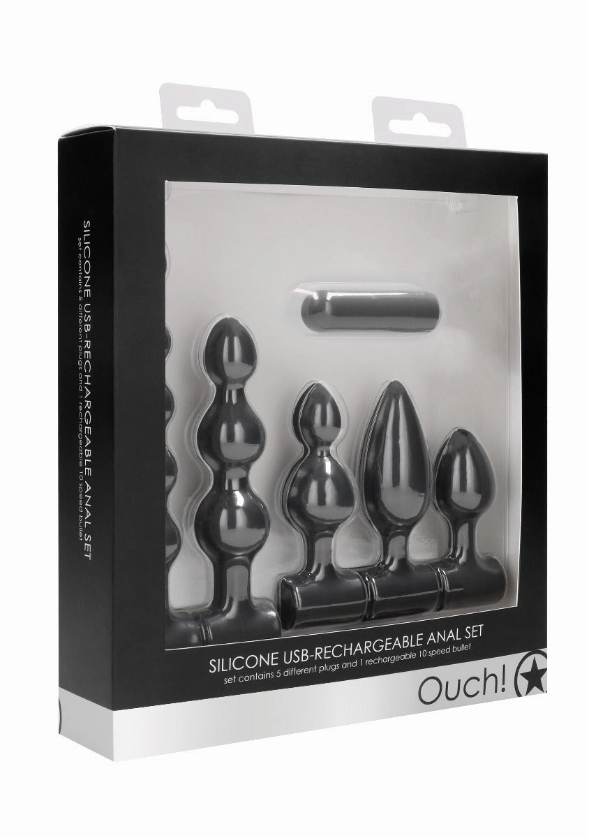 Rechargeable Silicone Anal Set