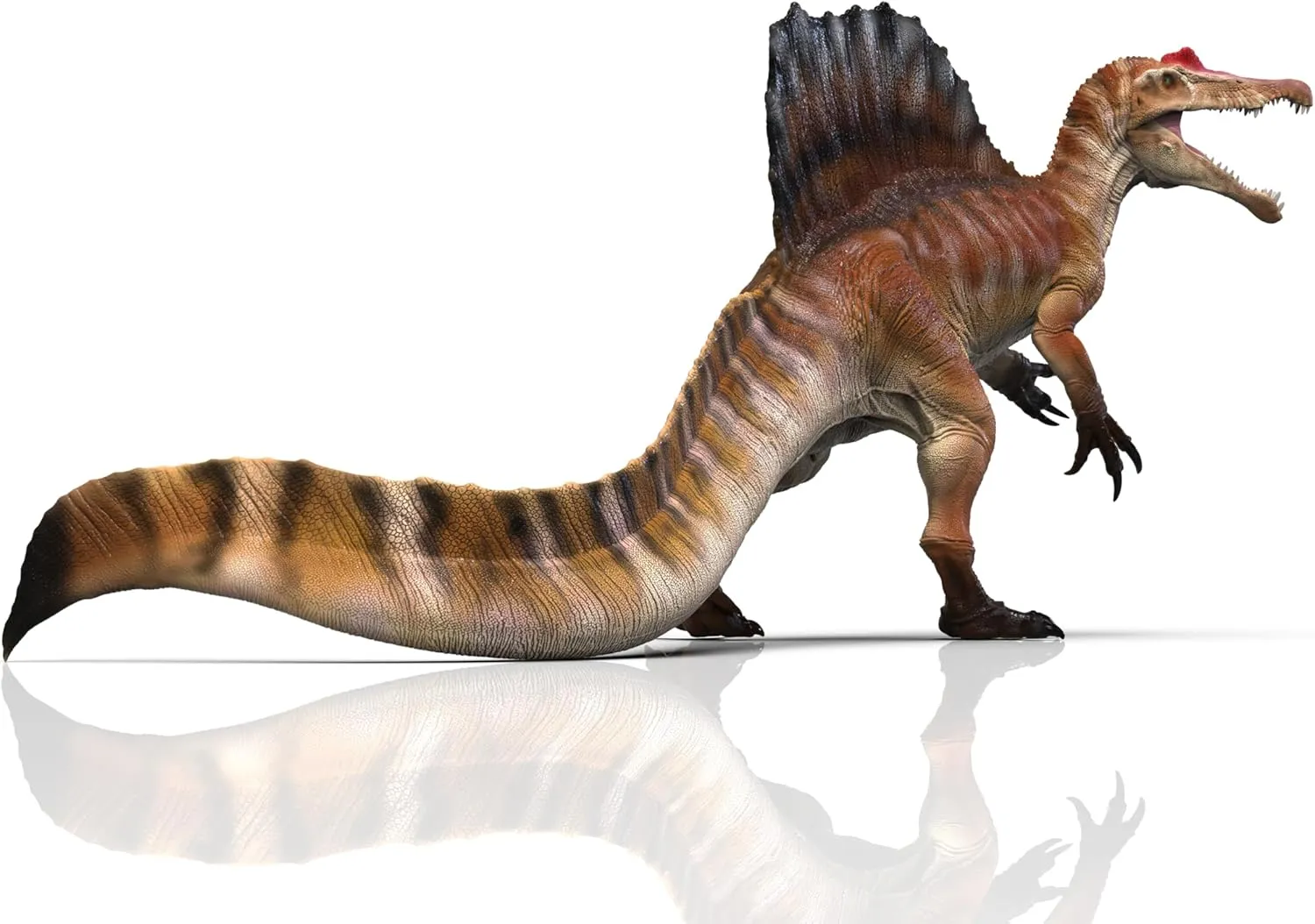 RECUR 18" Spinosarus Prehistoric Dinosaur Models - Realistic Dino Figurine Dino Play Toy for Display with Movable Jaw Deluxe
