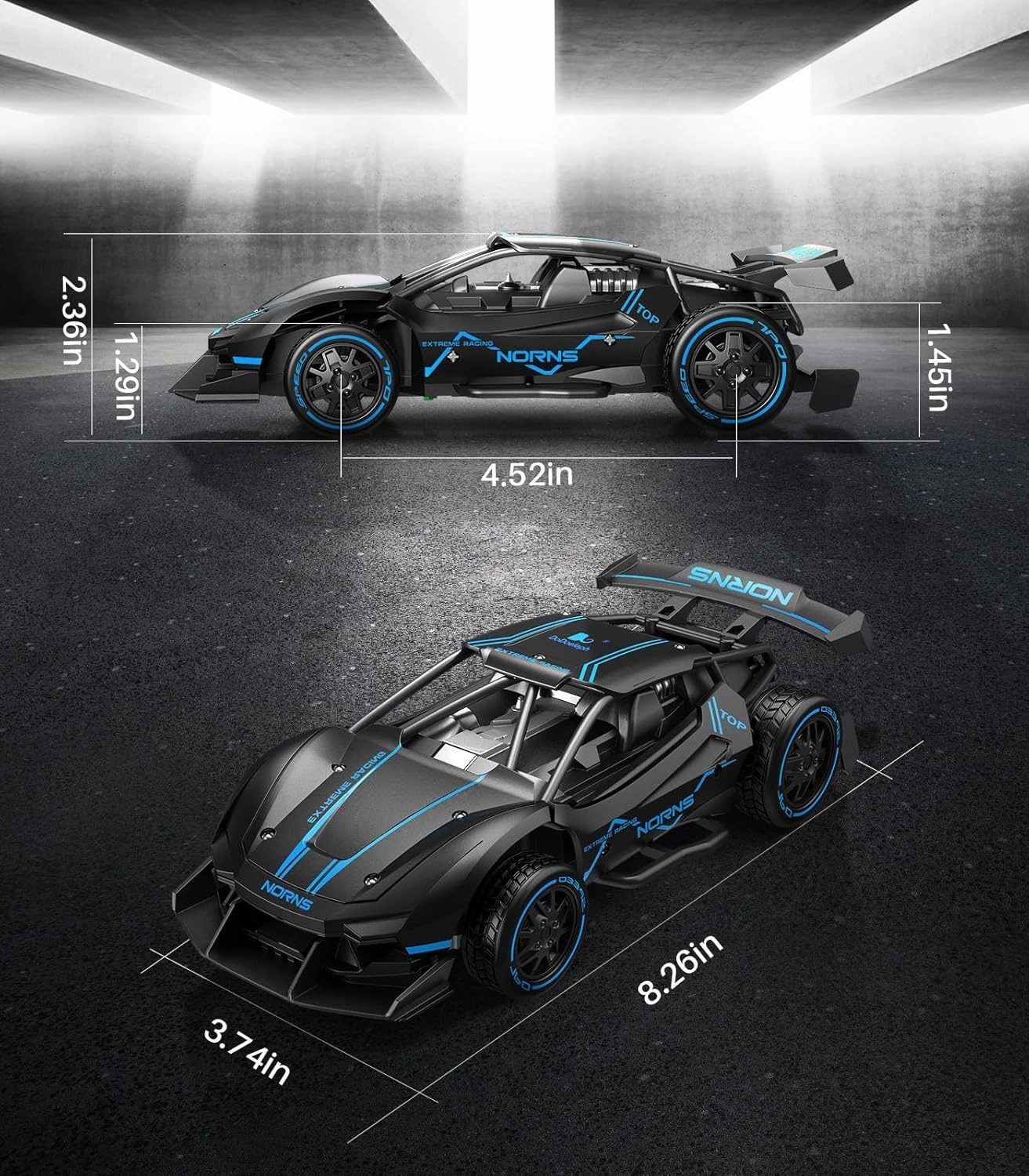 Remote Control Car for Boys Girls, Hobby RC Cars rc Crawler 2.4Ghz Alloy Metal Frame Fast Vehicle 15KM/H Racing Toy Car Model Rechargeable Battery, Kids Adults Birthday