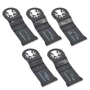 Replacement 5 Pack 35mm Japan Cut Tooth HCS Multi-Tool Saw Blades Fits for Fein Multimaster Dremelx Bosch Craftsman Ridgid Oscillating Tools for Versa Tool MB5C