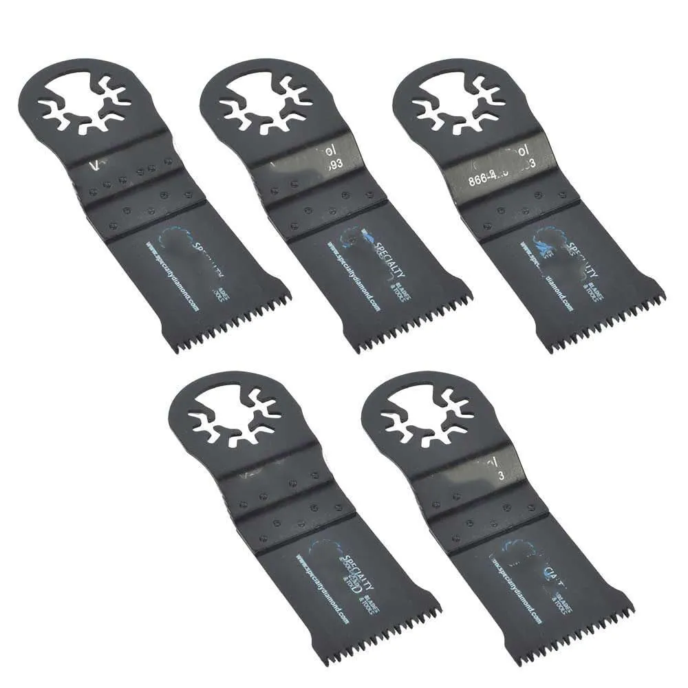 Replacement 5 Pack 35mm Japan Cut Tooth HCS Multi-Tool Saw Blades Fits for Fein Multimaster Dremelx Bosch Craftsman Ridgid Oscillating Tools for Versa Tool MB5C