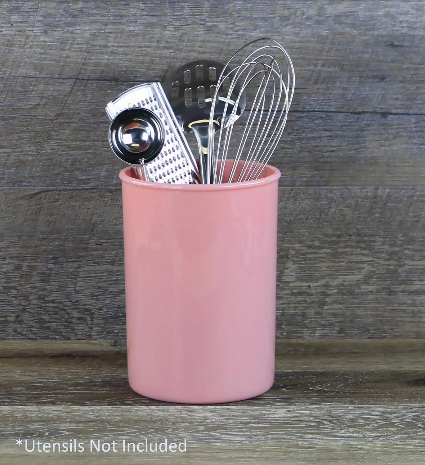 Reston Lloyd Calypso Basics Plastic Utensil Holder Jar, Pink