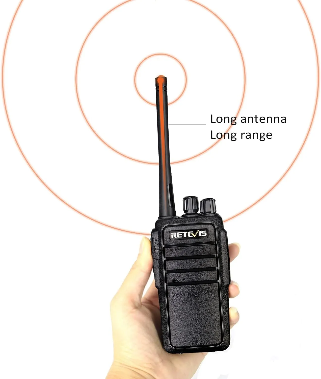 Retevis RT21 Updated 3000mAh Rechargeable Walkie Talkies,2 Way Radio Long Range,Portable and Durable,Emergency Alarm,Walkie Talkies with Earpiece and Mic Set(10 Pack)