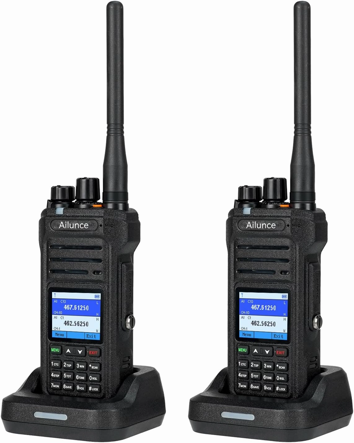 Retevis Ailunce HA1G GMRS Radio, IP67 Waterproof Rugged Two Way Radio, NOAA, 2800mAh USB-C Rechargeable, Repeater Capable, SOS, Long Range Walkie Talkies for Outdoor, Hurricanes, Emergencies(2 Pack)