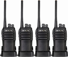 Retevis RT21 Walkie Talkies for Adults, 2 Way Radio Long Range, Two Way Radio Rechargeable, Handheld Radio, Portable, FRS, Durable, Heavy Duty, for Business(4 Pack)