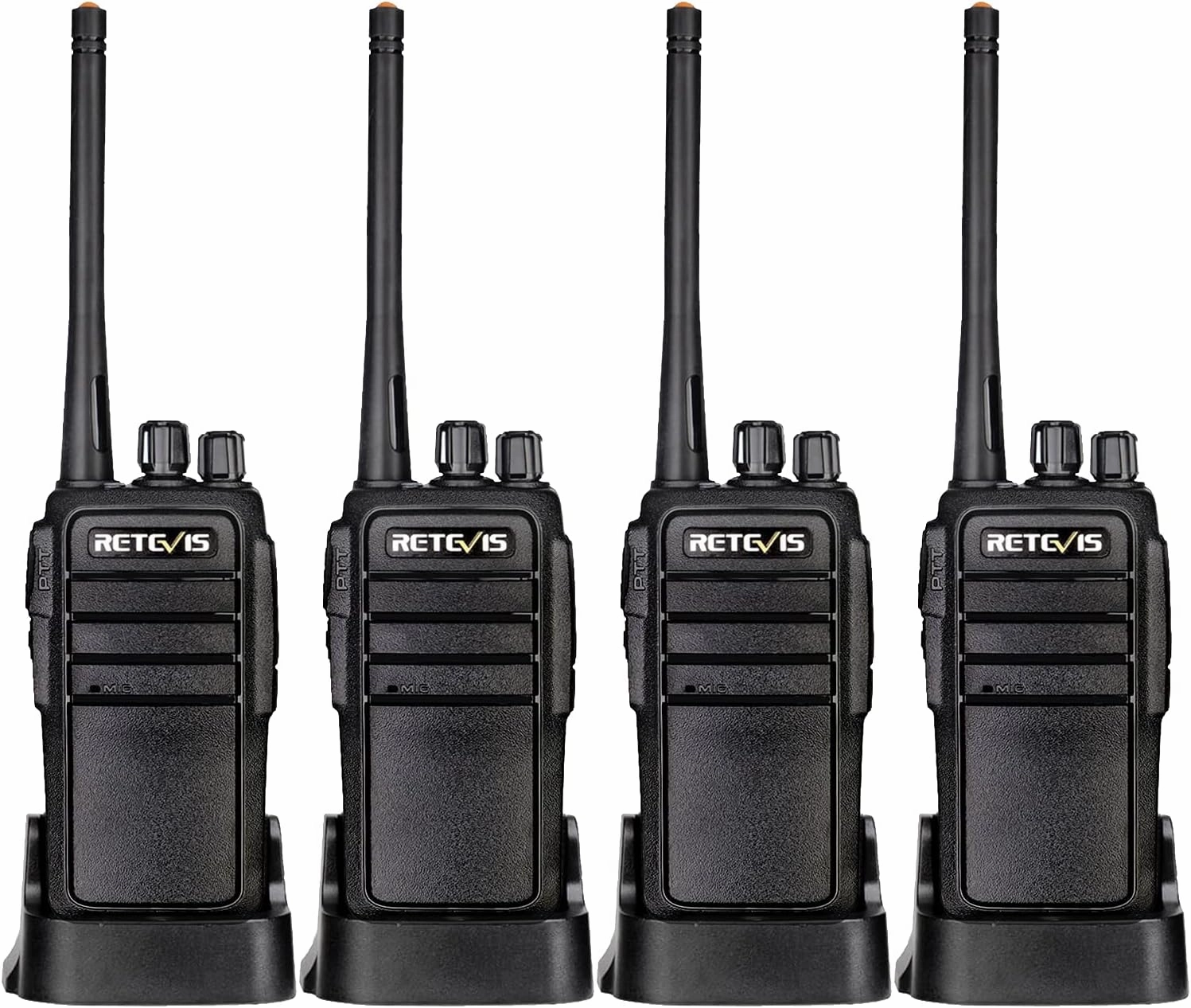 Retevis RT21 Walkie Talkies for Adults, 2 Way Radio Long Range, Two Way Radio Rechargeable, Handheld Radio, Portable, FRS, Durable, Heavy Duty, for Business(4 Pack)