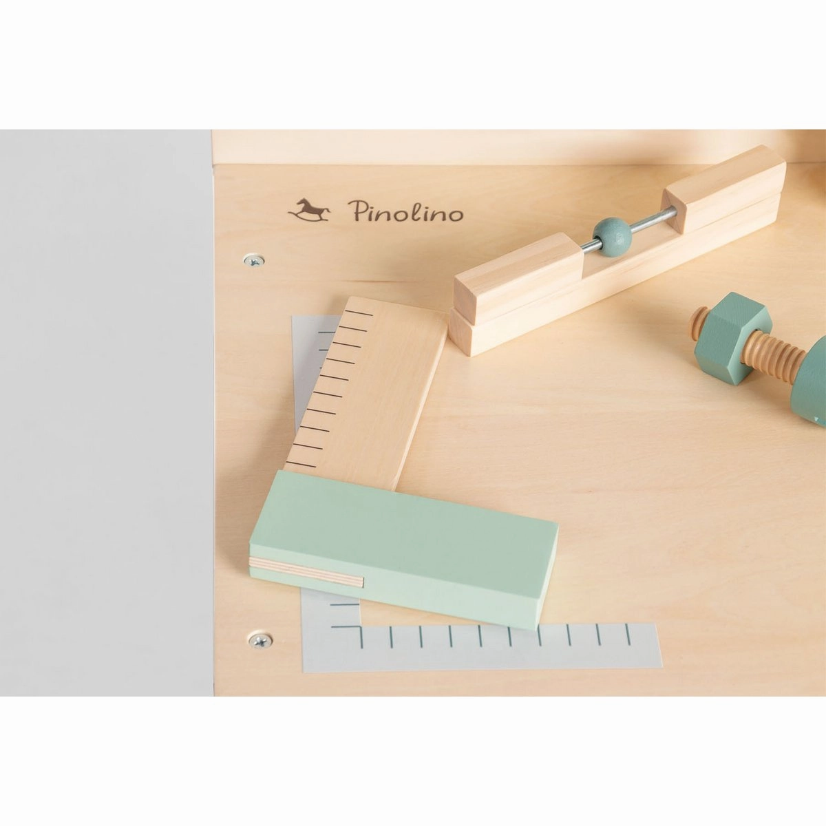 Rootz Kids Work Bench 'Jupp' - Children's Tool Station - Wooden Craft Set - Encourages Creativity - 60cm x 37cm x 78cm