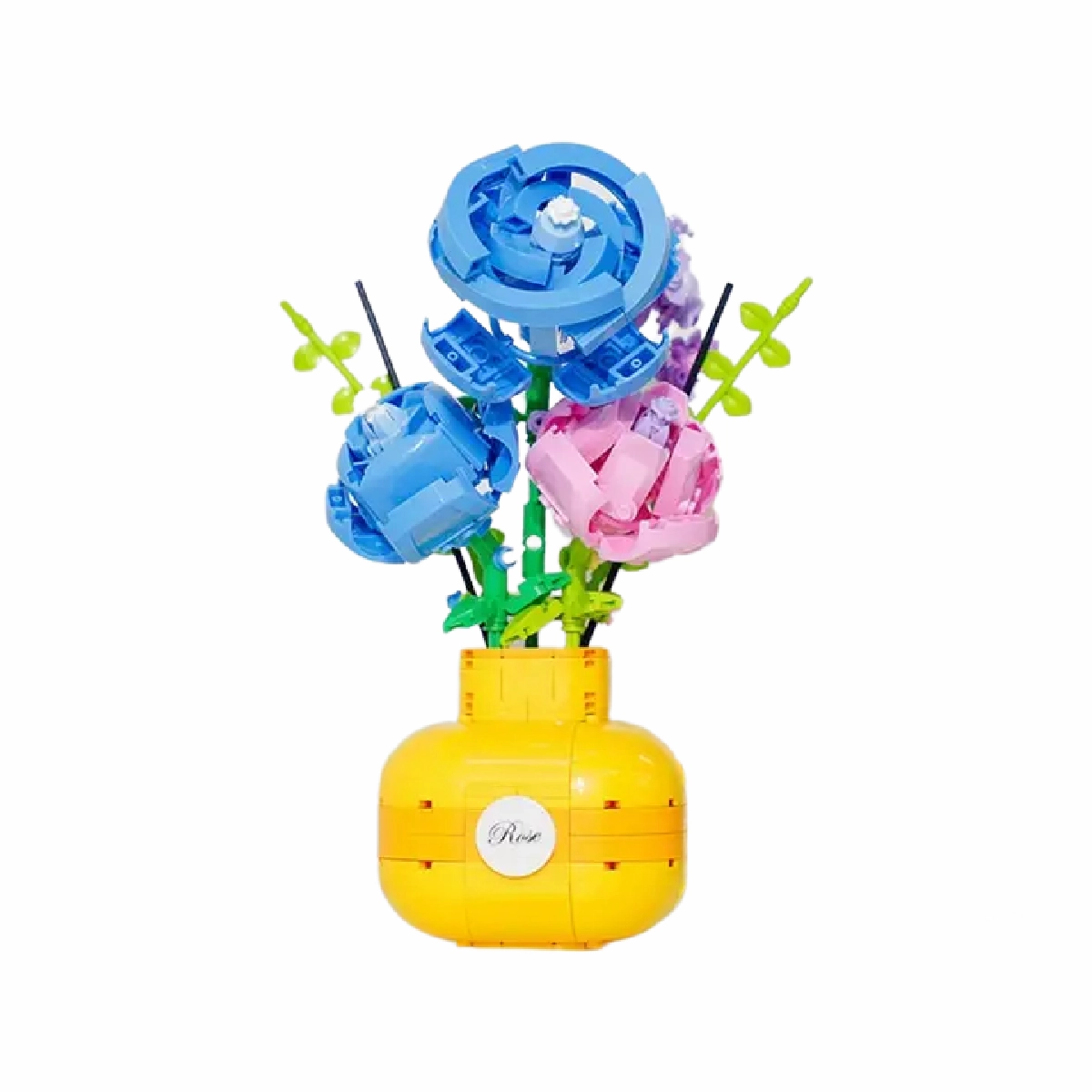 Rose Vase Floral Building Blocks Bouquet 522pc Valentine Home Decor Gifts NEW