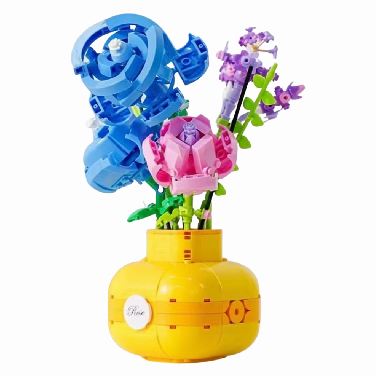 Rose Vase Floral Building Blocks Bouquet 522pc Valentine Home Decor Gifts NEW