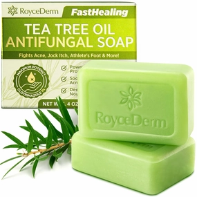 Roycederm Antifungal Defense Set: Tea Tree Soap & Cream for Total Skin Care
