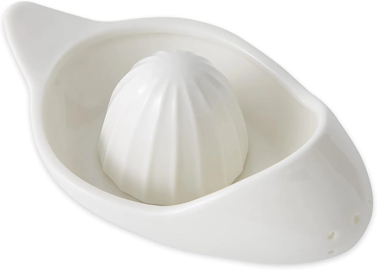 RSVP International Porcelain Kitchen Tool Collection, Citrus Juicer/Stainer, White