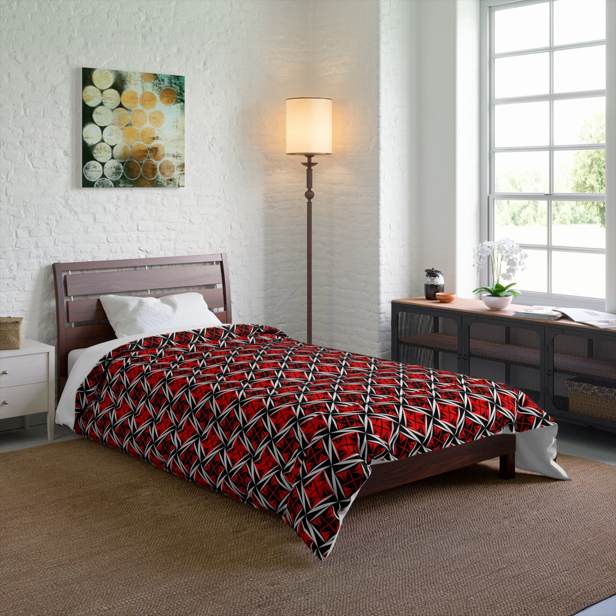 Sacred Winds in Red Comforter