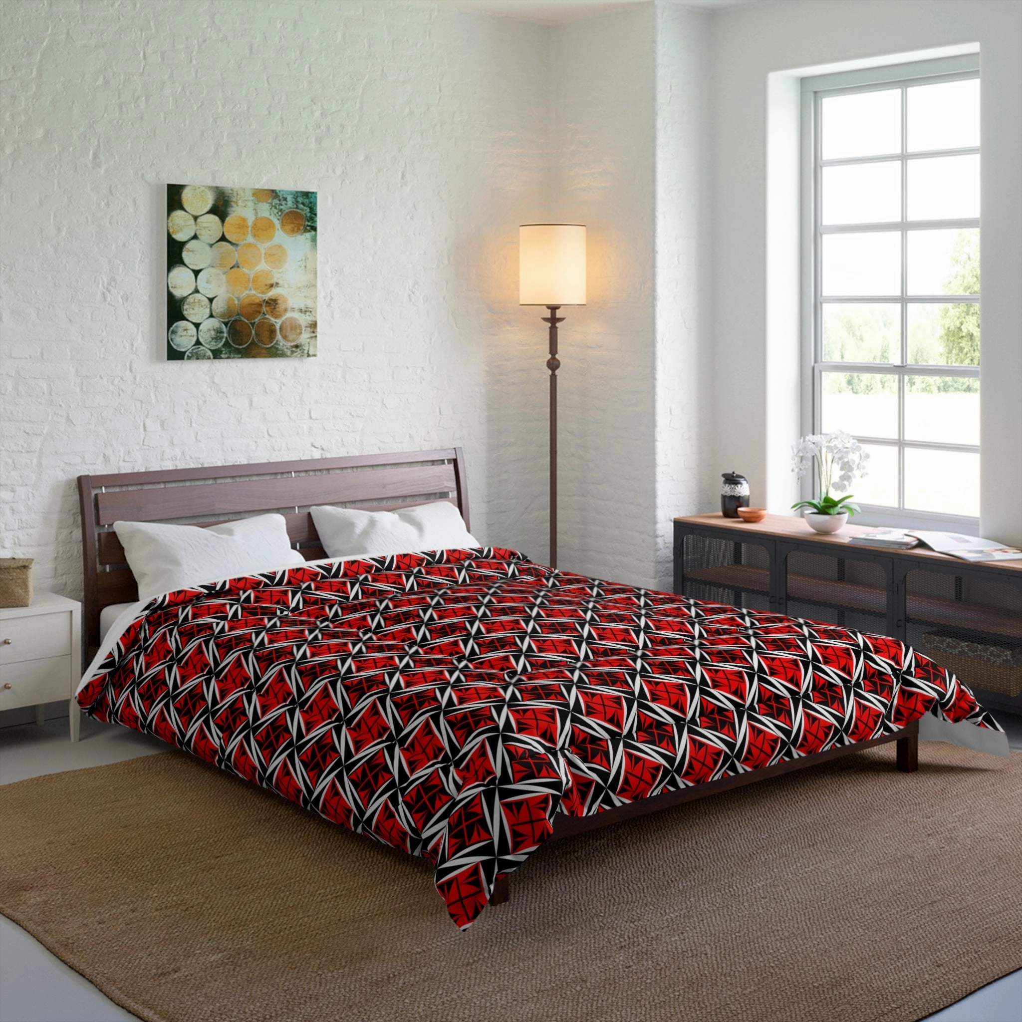 Sacred Winds in Red Comforter