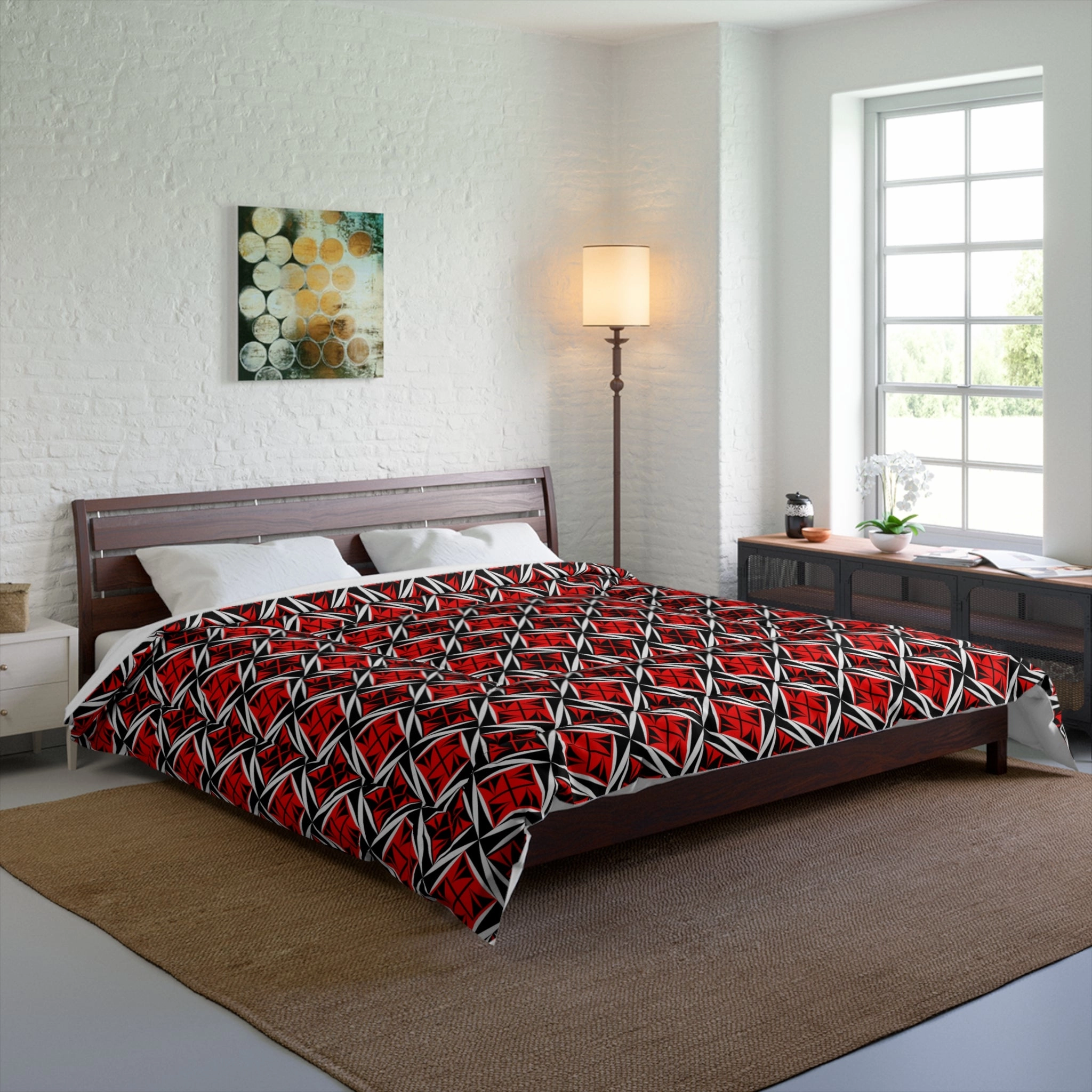 Sacred Winds in Red Comforter