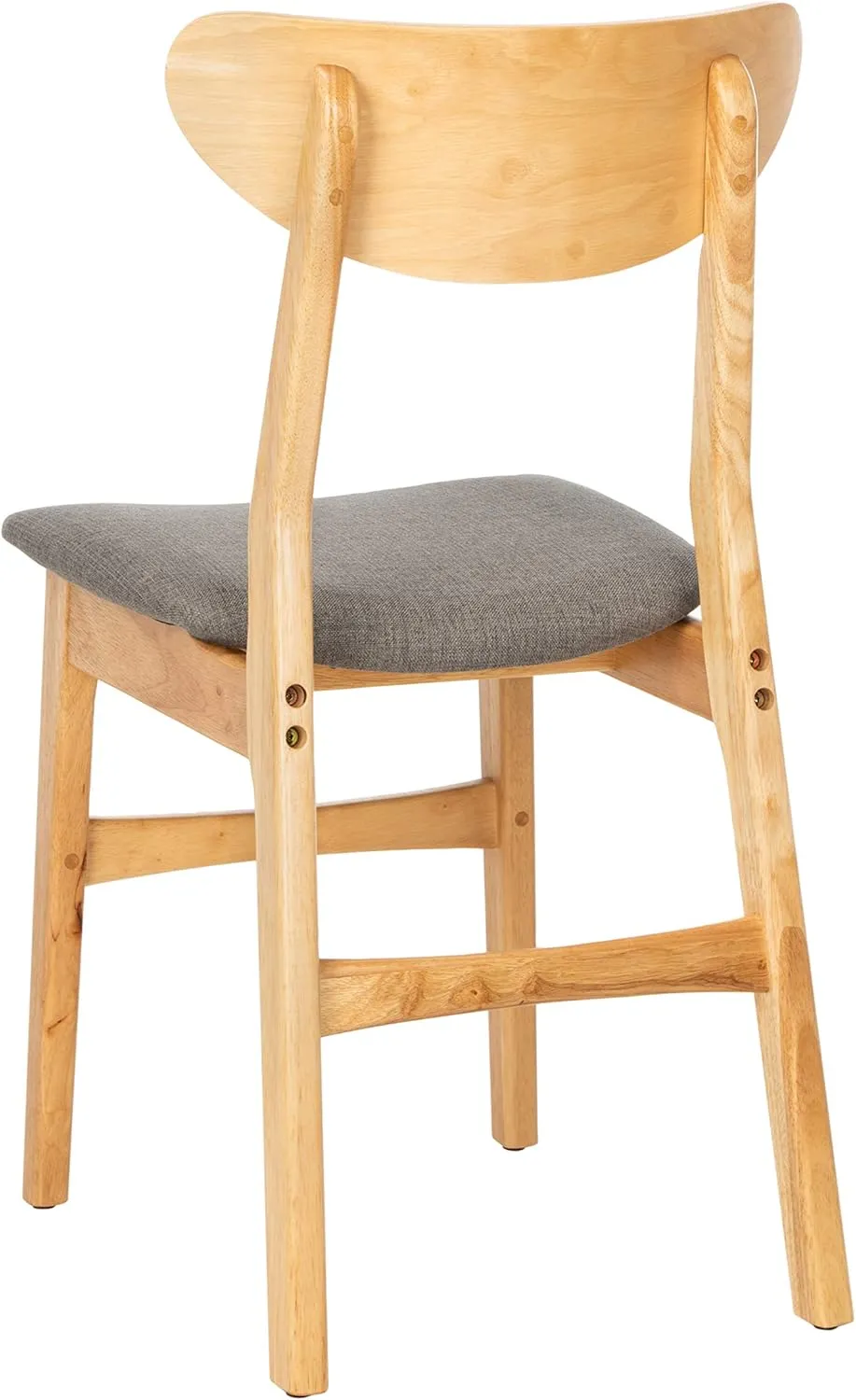 Safavieh Home Lucca Retro Natural and Grey Cushion Dining Chair, Set of 2