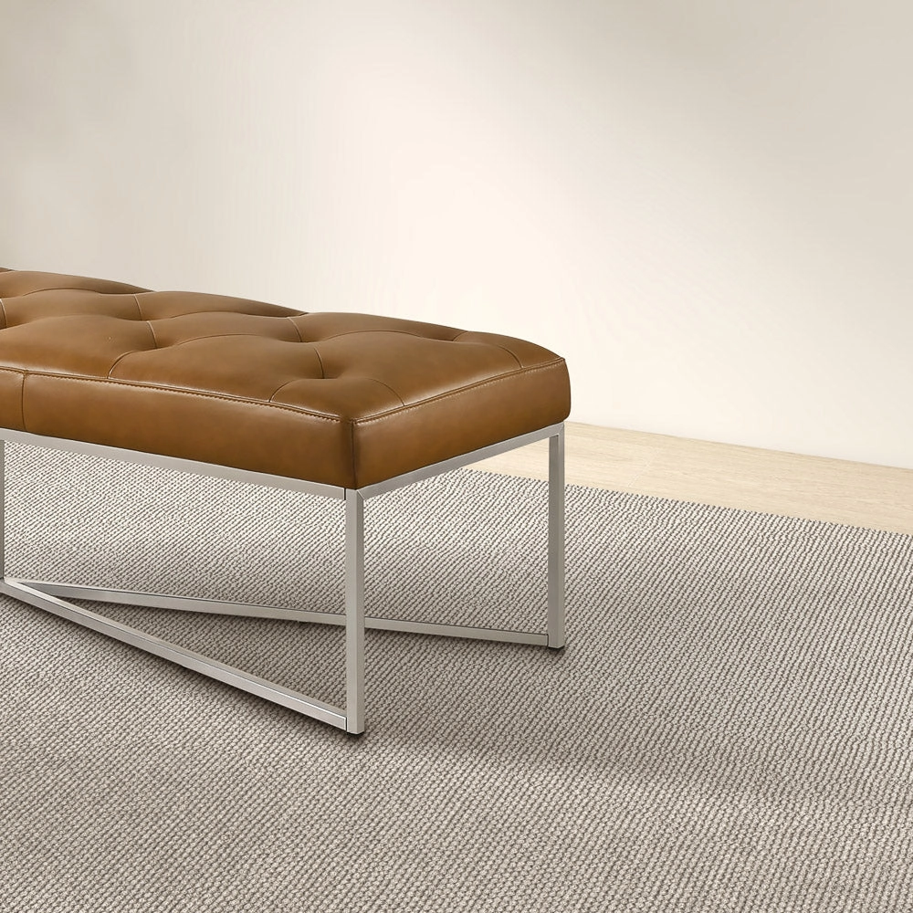Salado Tan Leather Bench