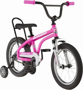 Schwinn Krate EVO Kids Bike for Boys and Girls Ages 3-5 Years, 16-Inch Wheels, Front Suspension, Slik Rear Tire, Rider Height 38 to 48-Inches, Removable Training Wheels, Rear Coaster Brake