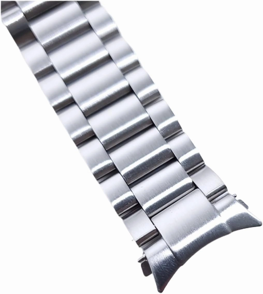 SDFFGHJ No Gaps Stainless Steel Strap Compatible With Galaxy Watch 4 Classic 46mm 42mm/Watch4 44mm 40mm Wrist Band Curved End Metal Bracelet