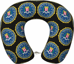 Seal of The Federal Bureau of Investigation Neck Pillow Memory Foam U-Shaped Travel Neck Pillow for Airplanes Car Home