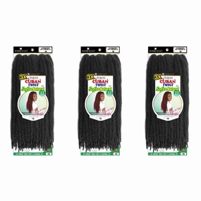 SHAKE-N-GO 3x Cuban Twist Soft & Natural 22" (3-PACK) (GINGER)
