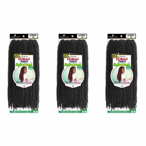 SHAKE-N-GO 3x Cuban Twist Soft & Natural 22" (3-PACK) (LIGHT BLONDE 613)