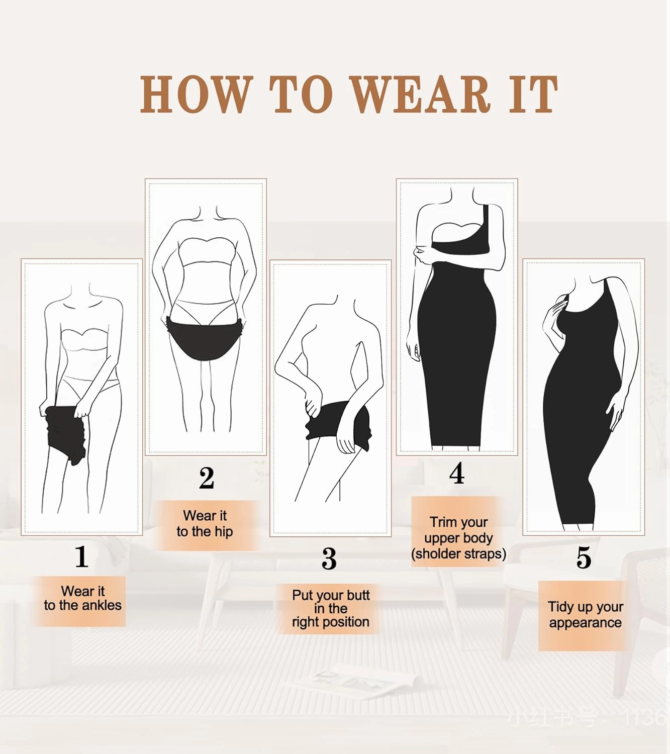 Shapewear Full Slip for Under Dresses, Tummy Control Slip Dress for Women, Square Neck Long Slimming Dress