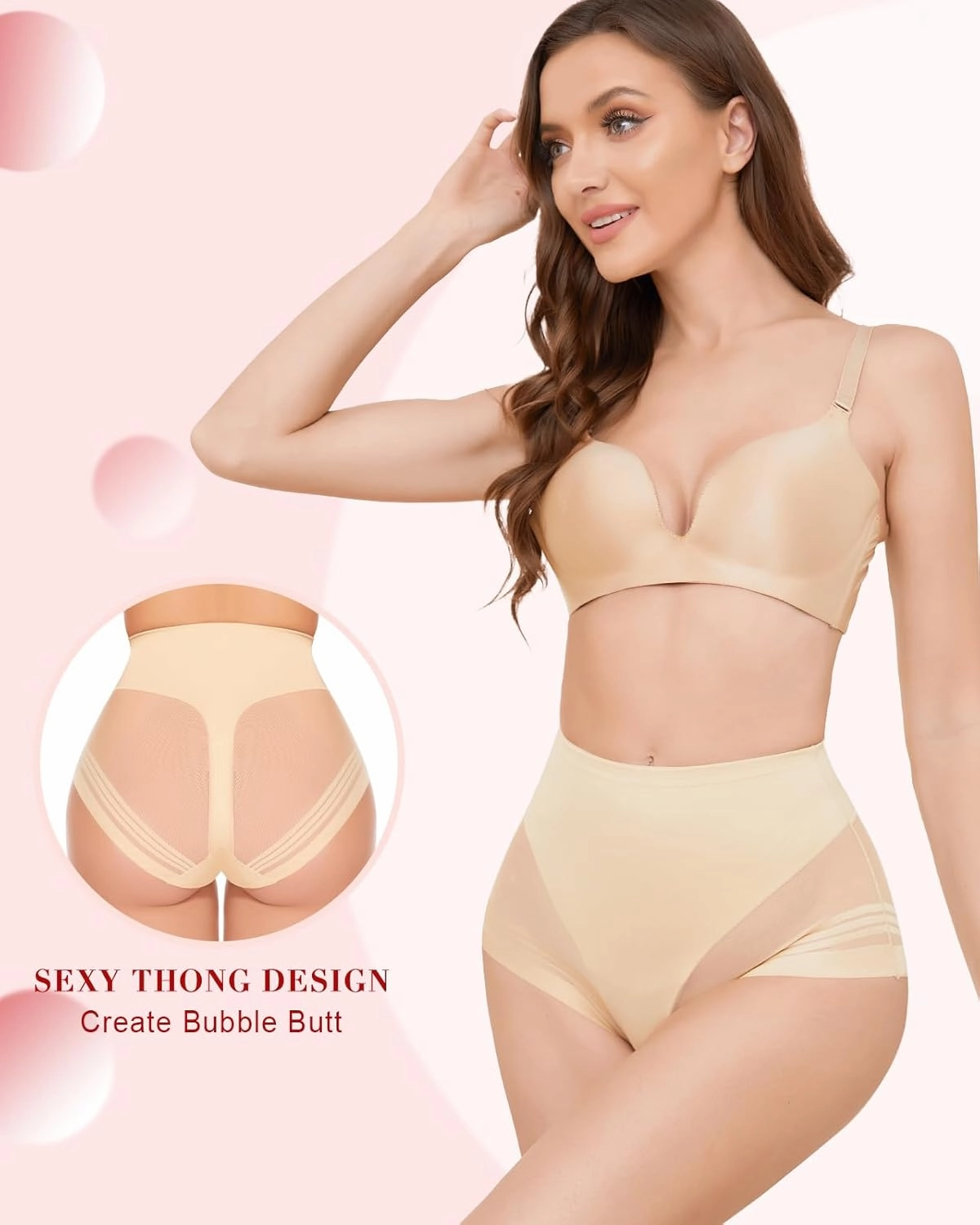Shapewear Tummy Control Panties - Womens Shaping Underwear Compression Briefs Low Rise Cincher Bodyshaper Girdle Panty