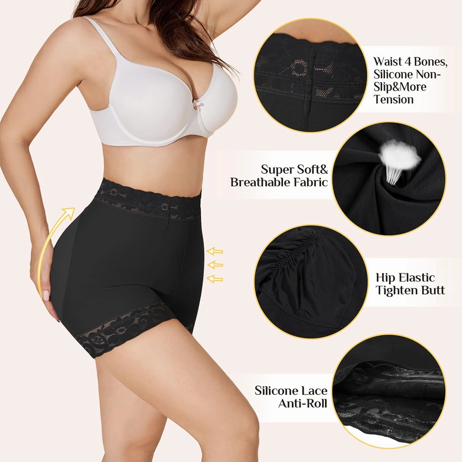 SHAPSHE Butt Lifting Shapewear Body Shaper Shorts Tummy Control Underwear for Women Thigh Slimming Shapewear Panties