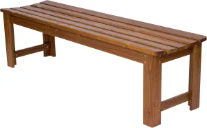 Shine Company Outdoor Wooden Backless Patio Garden Bench, 5 Ft, Oak