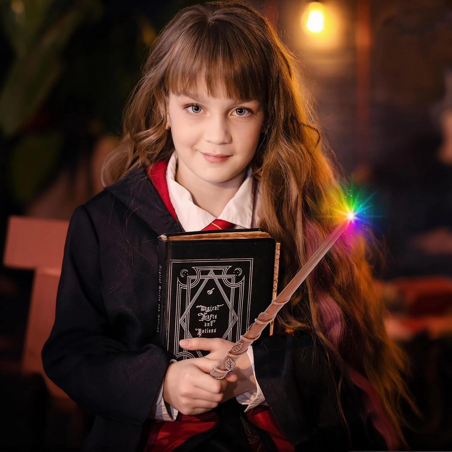 ShinySong Rechargeable Light Up Wizard Wand with Gradient Lighting,Illuminating Magic Witch Wands for Kids Christmas Cosplay Party, Vine