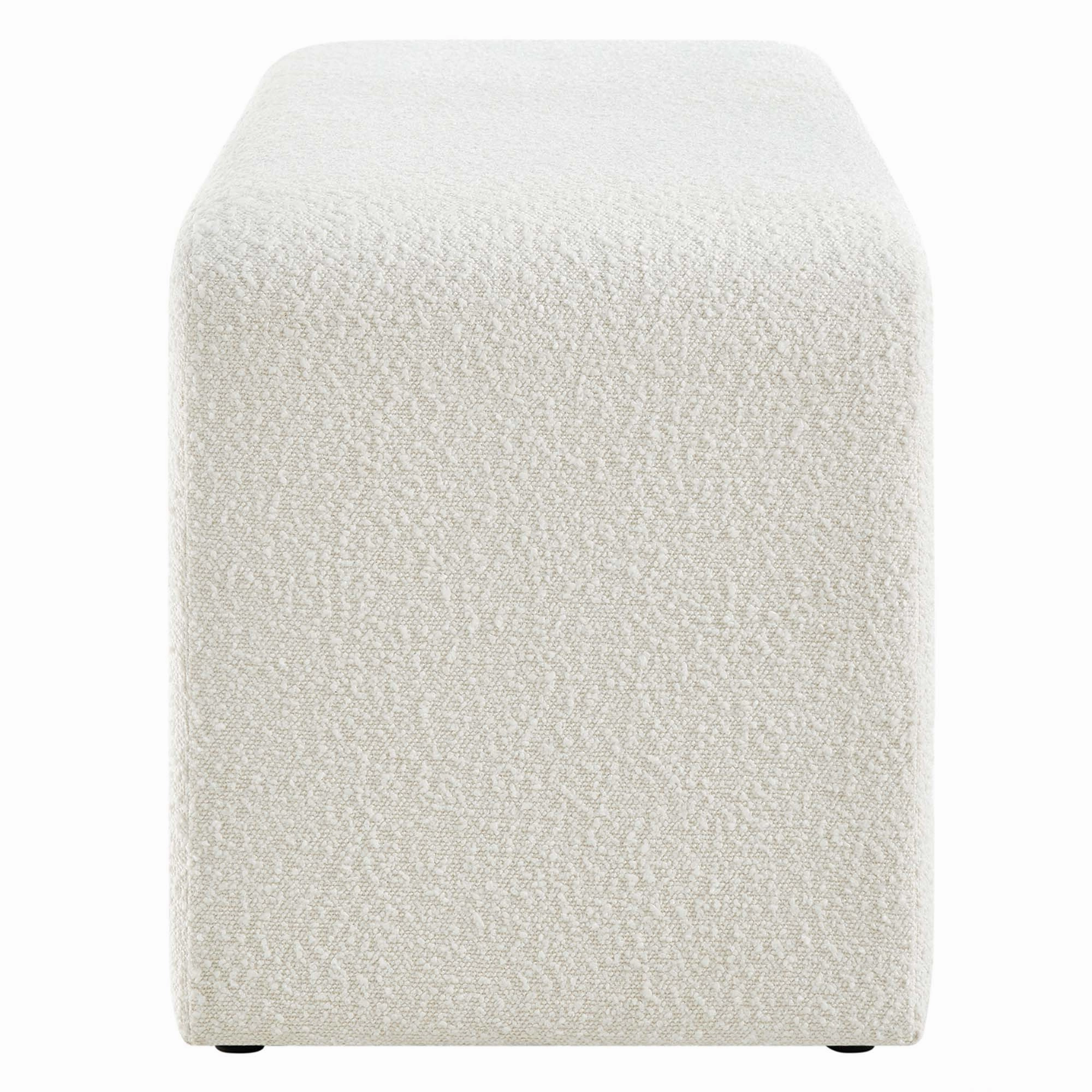 Simba Boucle Fabric Waterfall Long Bench