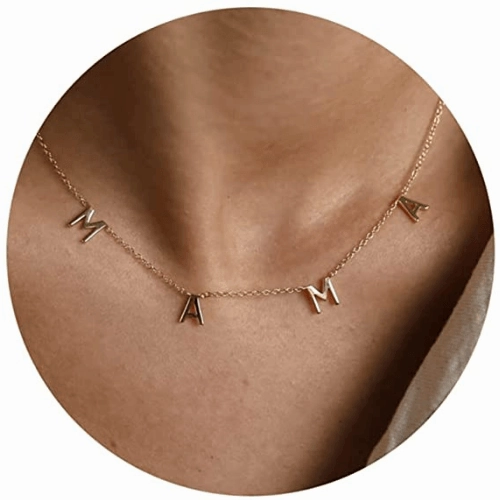 Simple MAMA Letter Necklace