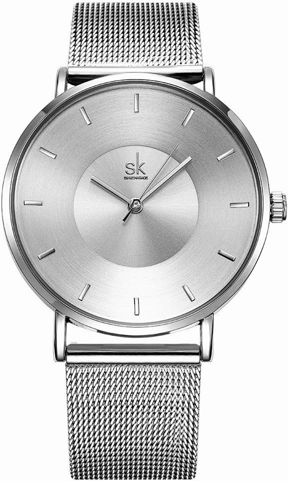 Simple Watches Analog Mesh Watches for Women Stainless Steel Band reloj de Mujer Gift for Anniversary