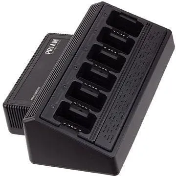 Six Bay Rapid Desk Charger for Simoco SRP8000 Rechargeable Two Way Radio (Built-in Power Supply)